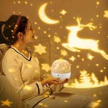360° Rotating Star Projection Lamp, Suitable For Teenagers - Projects Galaxy Patterns, USB Powered, Adjustable Brightness, Perfect Bedside Decor, Also Great Halloween & Christmas Gift For Teens - One Size - View 6