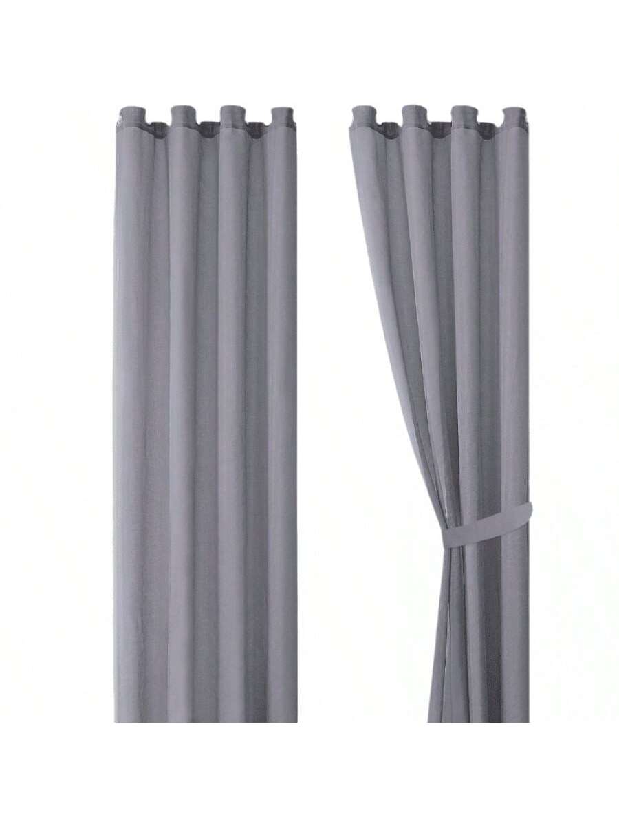 Cortinas transparentes Color Gris Claro de alta durabilidad de 140cm*225cm
