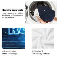 1pc Game Cartoon Print Flannel Blanket, Soft Polyester Fiber Blanket, Suitable For All Seasons, Comfortable Bed Sheets, Sofas, Camping, Travel, Office Essentials, Perfect Holiday Gifts, Couple Gifts, Multiple Sizes To Choose From, Pet Friendly Home Decoration, Party Decoration, Lightweight And Durable Design, Modern Style, Pet Owner's Choice - 彩色 - 查看 10