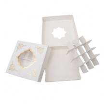 16个/包 中秋节16格窗箔纸白纸板枣子巧克力饼干糖果包装纸盒，节日派对DIY烘焙礼品盒 - 彩色 - 查看 5