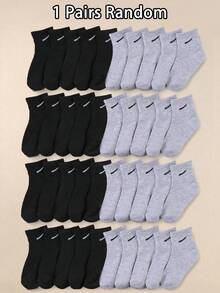 20双装儿童运动袜 - 黑灰色运动袜，男女通用（1-14岁），透气弹力运动袜，适合上学、跑步、日常穿着 | 柔软舒适的男女通用袜，适合青少年和儿童 - 彩色 - 查看 9
