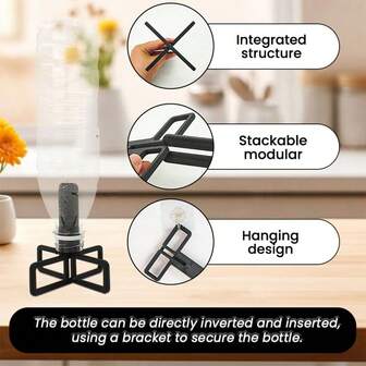 מתקן לייבוש בקבוקים קומפקטי, חוסך מקום לייבוש פריטים יומיומיים כמו שקיות ניילון, כוסות, בקבוקי תינוקות, נוח ונייד