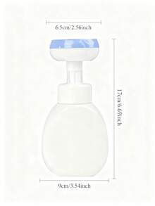 1pc Refillable Foam Spray Plastic Bottle, Reusable Liquid Dispenser Bottle, Reusable Blank Foam Soap Dispenser Container, Flower Shaped Blank Foam Liquid Bottle, Suitable For Bathroom, White - Multicolor - View 11
