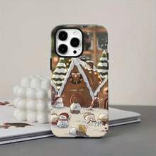 Funda para teléfono Snowman Family Fun Winter Wonderland, compatible con fundas ,  17,  16 Pro Max,  15 Pro Max,  13 y  12. Fabricada en TPU, ofrece protección contra golpes y caídas. Un regalo encantador para familiares, amigos, seres queridos, novios/novias y para Navidad.funda de  15,  17 Pro Max, fundas para , funda de  16 Plus, regalos de Navidad, funda de  13, funda de teléfono de Navidad, funda de  16 Pro, funda de teléfono  15 - Blanco - Ver 2