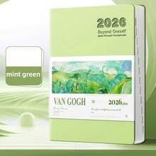 دفتر مخطط يومي 2026 - غلاف من جلد PU، مخطط يومي، دفتر تقويم، دفتر A5 محمول مع حلقة قلم وجيب داخلي، مناسب للطلاب والمكتب وعودة إلى المدرسة وهدية عيد الحب، تصميم غلاف فني، ضروري للتعلم - متعدد الألوان - مشاهدة 9