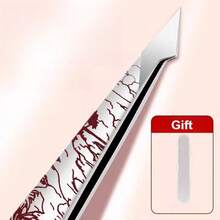 1/4pcs Stainless Steel Precision Eyebrow Tweezers Set, Professional Beauty Tool For Eyebrow, Facial Hair And Ingrown Hair Care, Unisex Eyebrow Tweezer - Multicolor - View 9