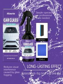 1件装 Hikeren 汽车玻璃清洁剂 - 汽车挡风玻璃油膜清洁剂、汽车油膜清洁刷、强力挡风玻璃油膜去除剂、防雾清洁玻璃刷、清洁用品、玻璃清洁剂 - 彩色 - 查看 9