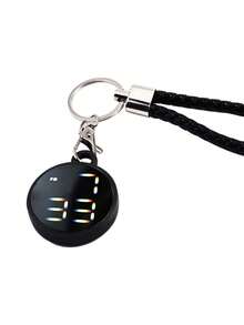 Mini Keychain Digital Watch, LED Display Portable Keyring Clock, Compact Keychain Watch, Multi-Color Options, Suitable For Teenagers And Students, Great For Year-End , Singles' Day, Birthday Gift - Black - View 8