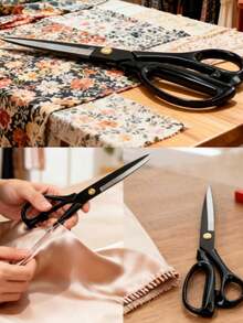 1把专业裁缝剪刀，适用于裁剪厚重布料和皮革。锋利的缝纫剪刀适用于家庭、办公室、艺术家和裁缝。艺术、工艺和缝纫用品坚固耐用。 - 顏色款式隨機 - 查看 3