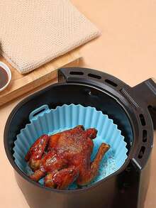 1 قطعة، خيارات متعددة الألوان، بطانات سيليكون لقدر الهواء المقلي تناسب قدور الهواء المقلي 3-5 كوارت - بديل قابل لإعادة الاستخدام لورق الخبز، اكسسوارات الفرن (الأعلى 8 بوصة، الأسفل 6.75 بوصة)