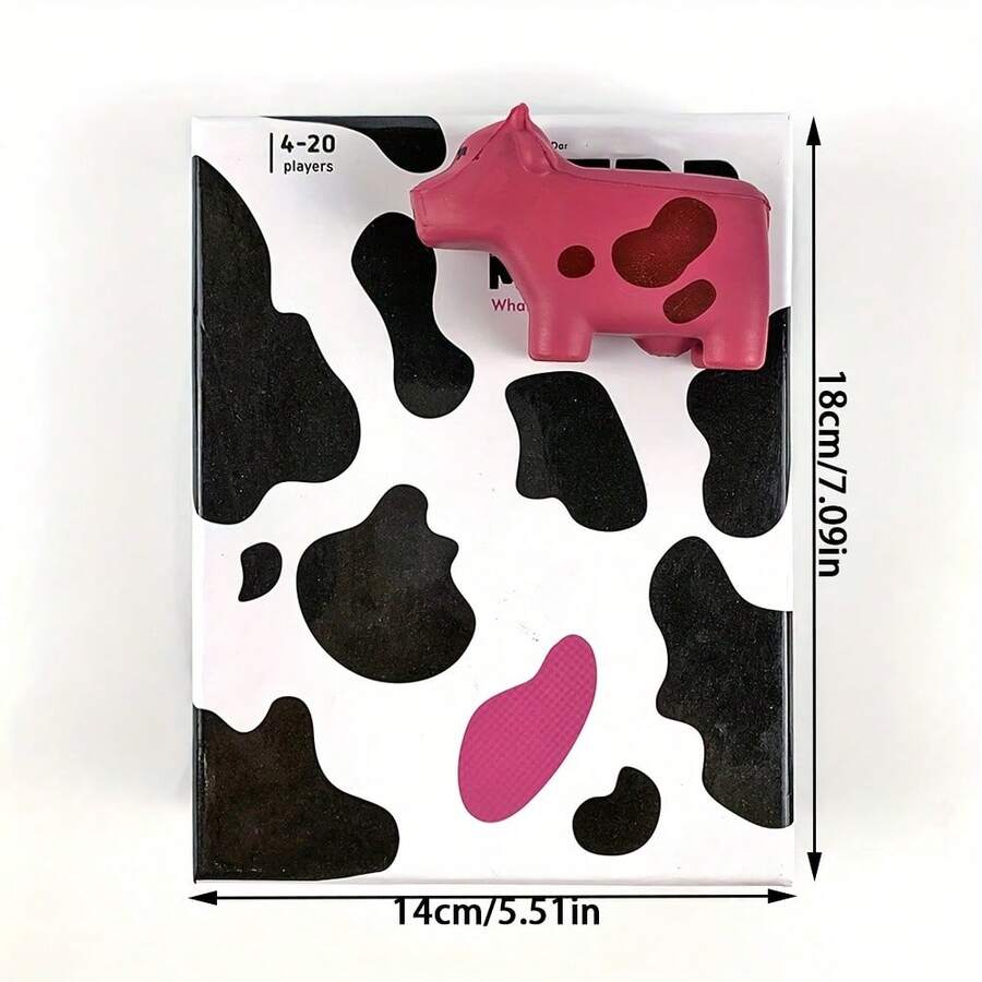 Cow-Themed Adult Party Game (18x14cm) - Interactive Group Game For 4-20 Players - Ideal For Adult Game Nights, Large Gatherings & Lighthearted Social Fun (Novelty Cow Toy Component, Engaging Multi-Player Entertainment For Mature Groups)