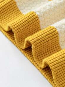 mini bala Weicher gestrickter Pullover für Kleine Jungen, warm und hautfreundlich, neuer Winterpullover für das neue Jahr - gelblicher Weißton - Übersicht 8