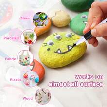 24/36/48/60 Colors Acrylic Markers, Marker Pen Set,Durable, Fade-Resistant, Perfect For Artist Painting, Illustrations, Handcrafted Art,School Back-To-School Season For Coloring Books And Other DIY Projects,Suitable For Paper, Fabric, Wood, Rocks, Plastic, Glass, Ceramics, Pumpkins, Etc., Acrylic Paint Marker Pens For Students And Adults, Thanksgiving, Halloween, Christmas Gifts - Acrylic Marker - 查看 6