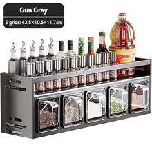 Kitchen Seasoning Storage Box Wall-Mounted Countertop Spice Rack Storage Holder - Default - View 1