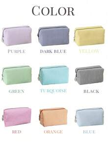 Custom Makeup Bag,Personalized Bridesmaid Makeup Bag, Seersucker Cosmetic Bag For Girl,Travel Toiletry Bag, Large Capacity Cosmetic Bag, Bridesmaid Bridal Gifts, Makeup Organizer, Monogrammed Toiletry Bag, Embroidered Make Up Bag,Bridesmaid Makeup Bag,Bridesmaid Gift, Women Gifts, Ersonalized Gifts, Wedding Party Gifts - Multicolor - View 7