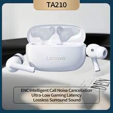Lenovo TA210 藍牙5.4真無線耳機半入耳式 旗艦級主動降噪 沉浸高音質 運動舒適佩戴 適用蘋果華為小米