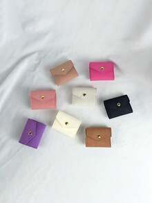 1个多功能首饰卷袋，耳环戒指耳钉收纳袋，项链首饰袋，按扣加厚仿皮首饰袋，多用途戒指耳环项链迷你首饰收纳袋 - 彩色 - 查看 5