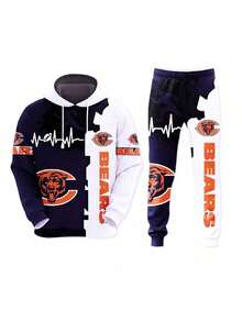 Chi-Cago Be-Ars Football Team Sport Hoodie Tracksuit Men's And Women's Hoodie Set - 風格 - 查看 3