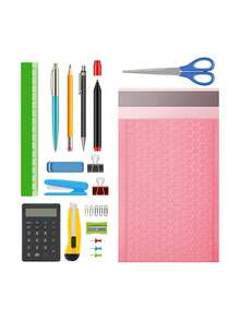 1/5/10/25/30/50个粉色气泡信封，5x4英寸，聚乙烯气泡信封，不透明自封防水高级运输袋，适用于珠宝、化妆品包装、小型企业运输信封、包装袋、气泡信封、邮寄信封、运输用品 - 粉色 - 查看 10