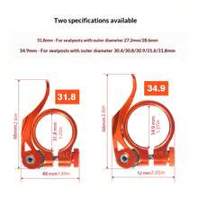 31.8mm Aluminum Alloy Seatpost Clamp, 34.9mm Quick Release Lockable Seatpost Clamp, Mountain Bike Seatpost Clamp Bicycle Accessories - Multicolor - View 3