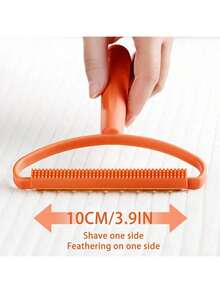 1/2/3pcs Handheld Fabric Shaver, Plastic Handle, Anti-Rust Copper Blade Shaver, Random Color, Pet Hair Remover, Carpet Lint Remover, Suitable For Carpets, Car Mats, Sofas, Pet Beds, Furniture And Carpets, Effective For Removing Fuzz And Hair From Woven Fabrics, Carpets And Other Textiles, Not Suitable For Knitted Sweaters - Multicolor - View 10