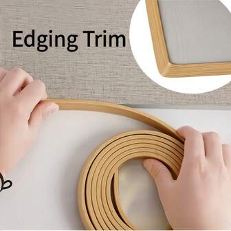 1条5米/197英寸U型桌面边缘保护条，PVC自粘封边条，适用于层压板、台面、货架和橱柜