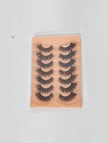 7 Pairs Soft, Fluffy & Natural 3D Mink False Eyelashes Makeup Set, Mink Eyelashes Extension, Short Eyelashes