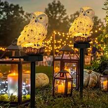 2/1PC Outdoor Solar Statue Light, Resin Owl Solar LED Garden Plug In Light, Outdoor Garden Solar Light, Automatic Light Sensing Four Seasons Decoration, Warm Yellow Light, IP43 Waterproof, Very Suitable For Courtyard, Lawn And Festival Celebrations, Outdoor Decoration | Decorative Outdoor Light | Solar Light, Nighthawk Solar Light - trắng - Xem 8