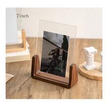 6/7/8 Inch U-Shaped Acrylic And Walnut Beech Wood Combination Photo Frame, Can Be Displayed Horizontally Or Vertically, Removable Wooden Photo Frame, Home Decoration Photo Frame, Wooden Photo Frame Gift; Photo Frame Suitable For Office Desktop, Bedroom, Study Desktop, Living Room And Other Scenes. - Multicolor - View 14