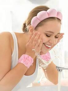 1PC Sponge Headband Wrist Band Yoga Running Skin Care Moisture Wicking Hair Band Facial Mask Cleaning And Exercise Neutral Fitness And Beauty Accessories Fashion Gym Self Care Bathroom Necessities Hair Accessories Exercise Equipment - Multicolor - View 9