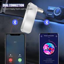 Bluetooth Receiver For Car, Noise Cancelling 3.5mm AUX Bluetooth Car Adapter, Wireless Audio Receiver For Home Stereo/Wired Headphones, Hands-Free Call, 16H Battery Life - Black+Silver - 黑色 - 查看 4