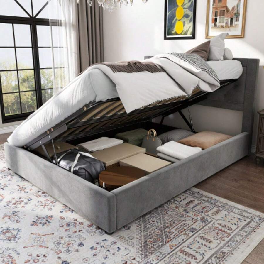 Bed Frames - Grey - View 1