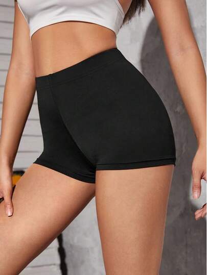 Women's High Waist Butt Lifting Biker Shorts, Seamless Stretch Workout Yoga Shorts, Slim Fit Casual Active Summer Gym Training Running Fitness Bottoms