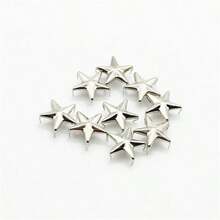 50/100pcs/Pack Silver Metal Star Studs, DIY Clothing - Multicolor - View 3