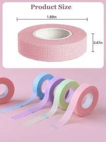 Eyelash Extension Tape – 1/3/6 Rolls Breathable Non-Woven Micropore Silicone Gel Lash Tape For Sensitive Skin, Under-Eye Pads & Lash Isolation – Gentle, Residue-Free Makeup Auxiliary Tape For Eyeshadow, Eyeliner & Precise Eye Makeup Finishing, 9m/Roll. - Multicolor - View 6