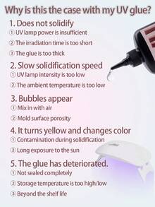 100g/250g 晶莹剔透硬质 UV 树脂，高硬度快速固化低粘度，预混合透明环氧树脂，用于珠宝制作，无味太阳能活化粘合剂 - UV - 查看 10