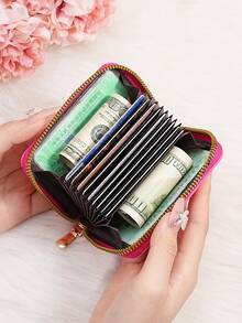 1pc New Zipper Wallet Candy Girl Fashion Cute Multi-Card Slots Women Coin Purse Sweet Short Wallet