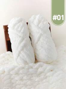 2 cuộn sợi Polyester siêu dày, 500g sợi thủ công mềm nhiều màu, thích hợp để đan thủ công, làm chăn, gối, giường cho thú cưng - Nhiều màu - Đuôi Mèo Tập 2 - Xem 16