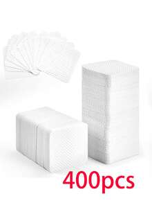 1000/400片装凝胶指甲油卸除湿巾清洁纸垫，无绒卸甲湿巾，清洁纸垫，批发化妆工具，清洁剂，美甲，指甲油卸除剂，无绒湿巾，清洁剂，纸垫 - 白色 - 查看 11