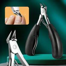 New High-Quality Stainless Steel Eagle Beak Pliers - Versatile Portable Ingrown Toenail / Onychomycosis Specialized Thick & Hard Nail Clipper, Sharp & Durable Manicure Essential Tool - Black - View 2