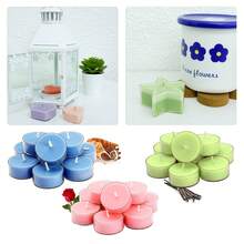 12个圆形烛台，透明阻燃PC材质，耐热，适用于茶蜡、DIY香薰蜡烛、斋月礼物、烛台