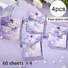 1 pieza/4 piezas, 60/240 hojas, Notas adhesivas de la colección Sueño de Mariposa, Notas moradas, Pegatinas de planificación, Pegatinas reutilizables, Perfectas para diarios manuscritos, Útiles escolares y de oficina, Regalo perfecto - Unitalla - Ver 12