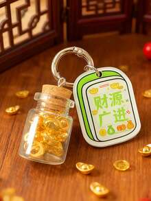 2026年新年纪念金锭钥匙扣，亚克力吊坠，寓意好运和祝福，可挂在背包上作为装饰，包包配件，新年装饰品，亚克力钥匙扣，女士钥匙扣饰品，钥匙扣配件，女士钥匙扣，小礼物，送给她的礼物 - 彩色 - 查看 15