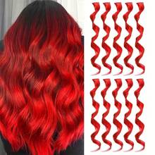 10pcs Of Rainbow Colored Hair Extensions Curly Wavy Synthetic Wigs For A Vibrant Neon Party Highlight Suitable For Girls' Colorful Hair Accessories Perfect For Cosplay Makeup Parties Carnivals And Music Festivals