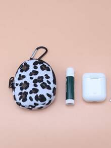 1pc Outdoor Sports Coin Purse Leopard Print Design Mini Card Holder Earphone & Bank Card Storage Bag For Women Wallet Mini Wallet Purse Wallet Small Wallet Coin Wallet Travel Wallet Travel Essential Money Wallet - Multicolor - View 4