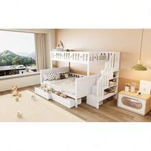 Kids Bed Frames, Headboards & Footboards - White + Solid Wood + 90cm*200cm - View 8