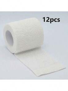 1/6/12 Rolls Black/White/Nude/Blue Elastic Self-Adhesive Bandage, Breathable Flexible Non-Woven Self-Adhesive Bandage (No Packaging Box) - Multicolor - View 13