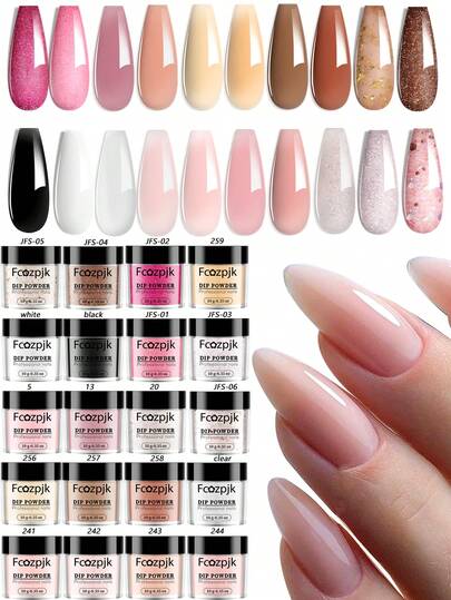 10g Crystal Powder Acrylic Powder Series, Pink Dip Powder Nail Dipping Powder Jelly Nude Translucent,High-End Colors Glitter Sequins Professional Nail Art Crystal Powder, Holiday Gift For Ladies, French Nail Set, Suitable For Mom Beginners Advanced Nail Artists Free DIY Valentine's Day Gift