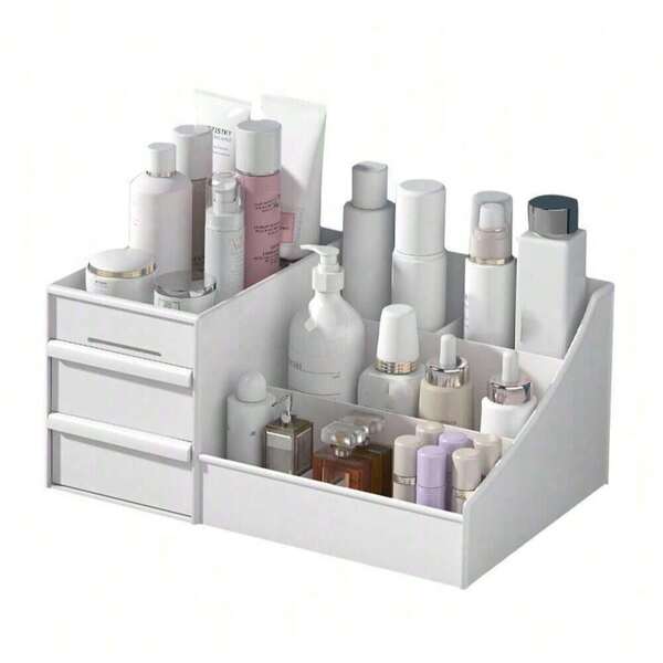 Makeup Organizer Box, Desktop Storage Rack, Drawer Makeup Brush Holder, Rotating Pen Cup