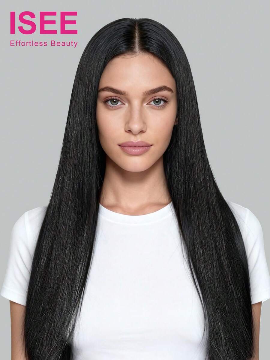 ISEE Hair Straight Wear Go Glueless Wigs 9*6 HD+SKin Pre-Bleached Knots Lace Wig 10-16 Bob 18-22 Regular Inch 180% Density Natural Color Pre-Plucked & Pre-Cut Lace Stylish Wig Unprocessed Human Virgin Hair Natural Looking Versatile Style 100% Human Hair Wig Charm Elegant Casual Fashion School Supplies Hair Stuff Gifts For Women Accessories - SNatural - View 1